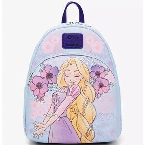 Loungefly Disney Tangled Mini Backpack Rapunzel Pastel Floral Bag